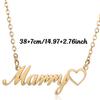 Collana Personalizzata DIY con Nome e Cuore per Donna Ragazza Colore Oro Acciaio Inossidabile Regalo Compleanno Anniversario Gioiello Mamma Personalizzazione
