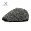 In the elderly woolen hat men's autumn and winter cap piled thickened warm beret ear protector octagonal hat tide