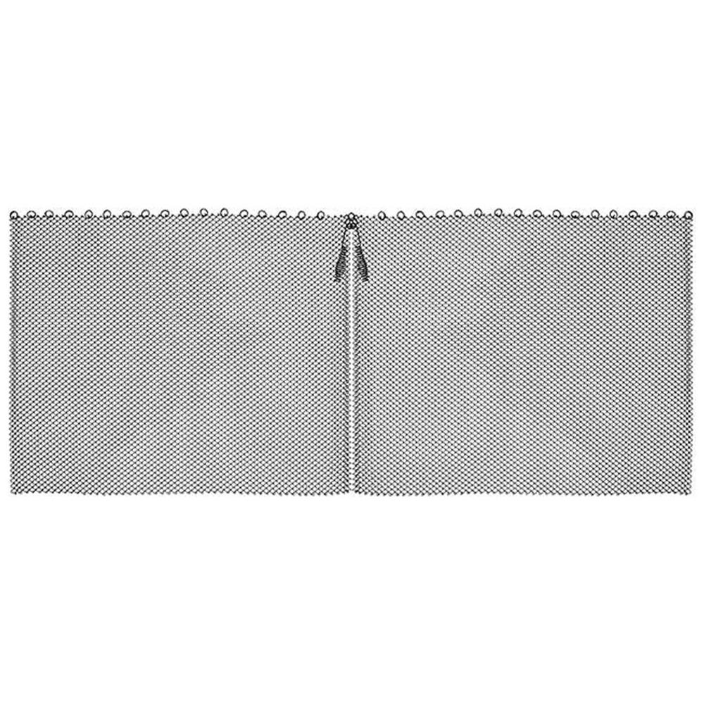 2er-Pack Kamin-Netzvorhang, Schwerlast-Funkenschutzpaneel für Kamin- und Feuerstellen-Schutz