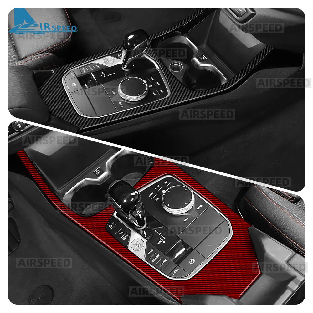 Real Carbon Fiber for q6 1 Series 2 Series F40 F44 2020 2021 2022 2023 2024 Center Control Gear Panel Sticker Car Accessories q6