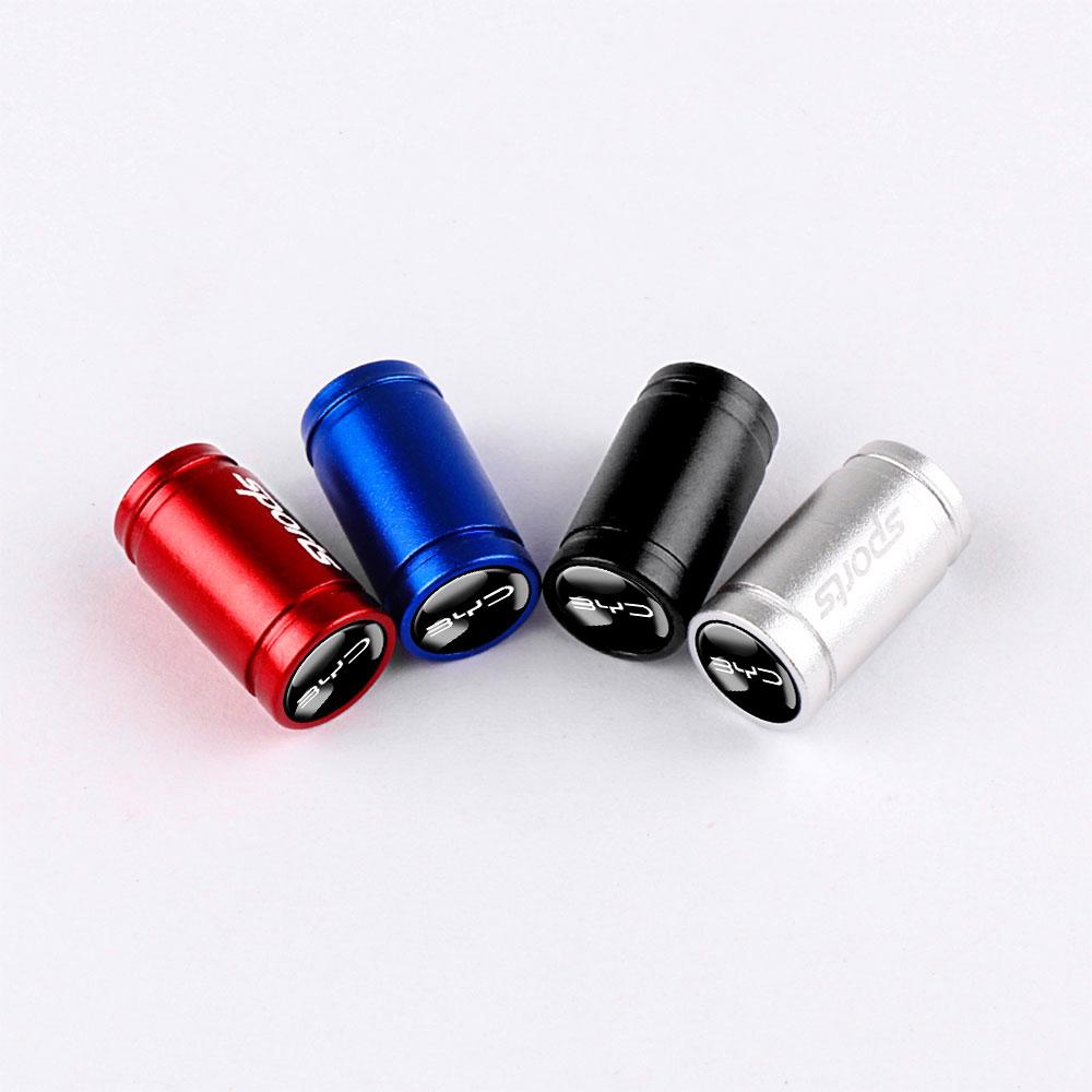 4Pcs Metal Car Wheel Tire Valve Caps Tyre Rim Stem Covers Airdust Waterproof For BYD Song Plus Atto 3 Han EV Tang DM Qin Dolphin