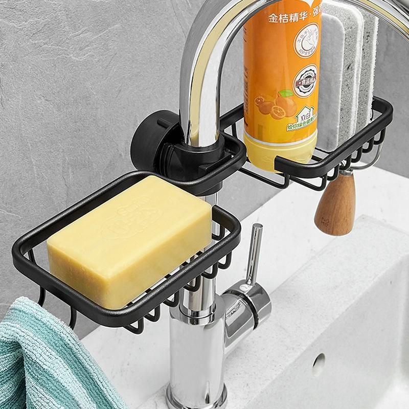 Sponge Holder For Sink Faucet Organizer Liquid