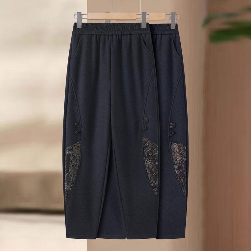 LANGSHA Elderly Women's Winter Thermal Loose-Fit Pants