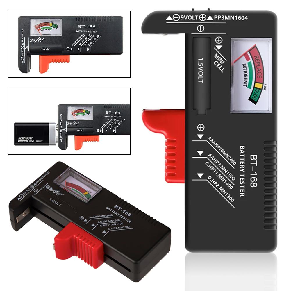 BT-168 /BT-168D Battery Tester Pointer/Digital Display Battery Analyzer Battery Testing Meter for AA AAA C D 9V 1.5V Button Cell