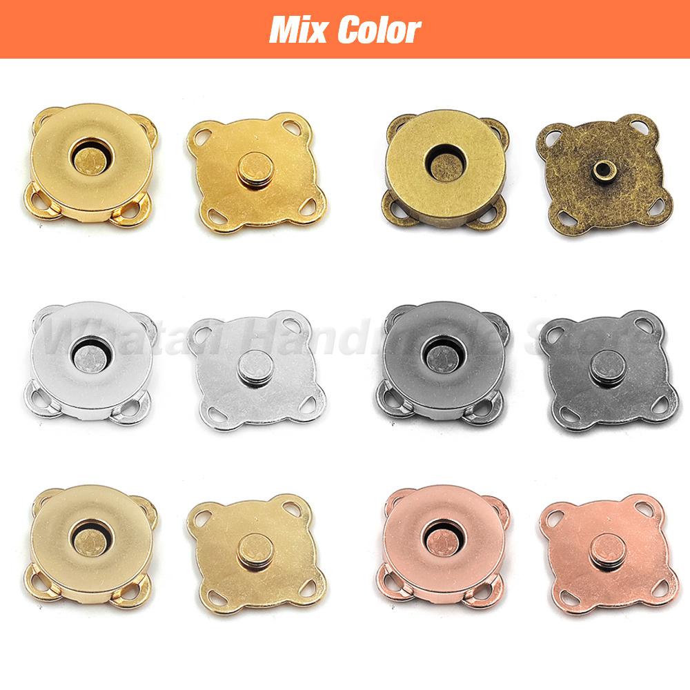 5Sets/Lot Magnet Buckle Metal Snap Fasteners Buttons Diy Sewing Garment Accessories Materials Wallet Craft Bags Buckle 10Mm-18Mm