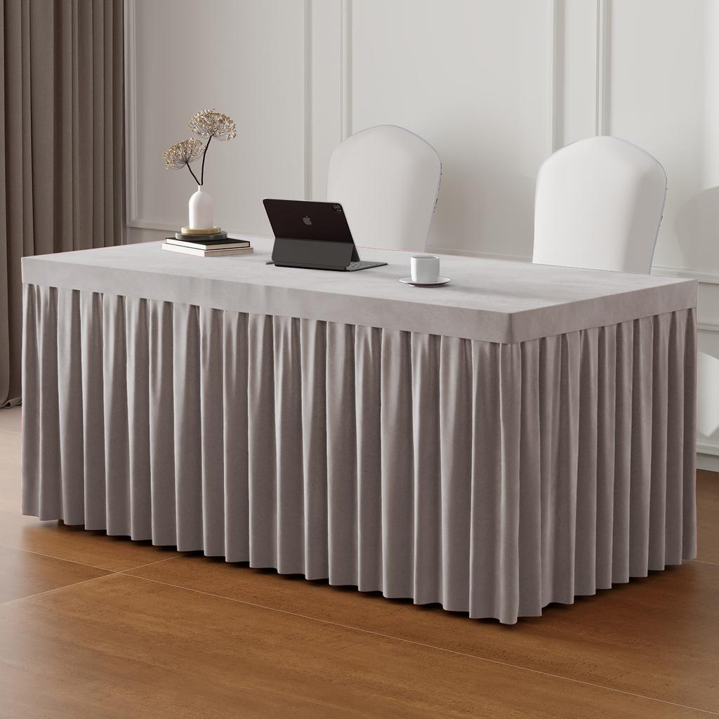 Thickened Conference Tablecloth Dutch Fleece Fabric Rectangular Hotel Tablecloth Exhibition Tablecloth Office Tablecloth Event Linen