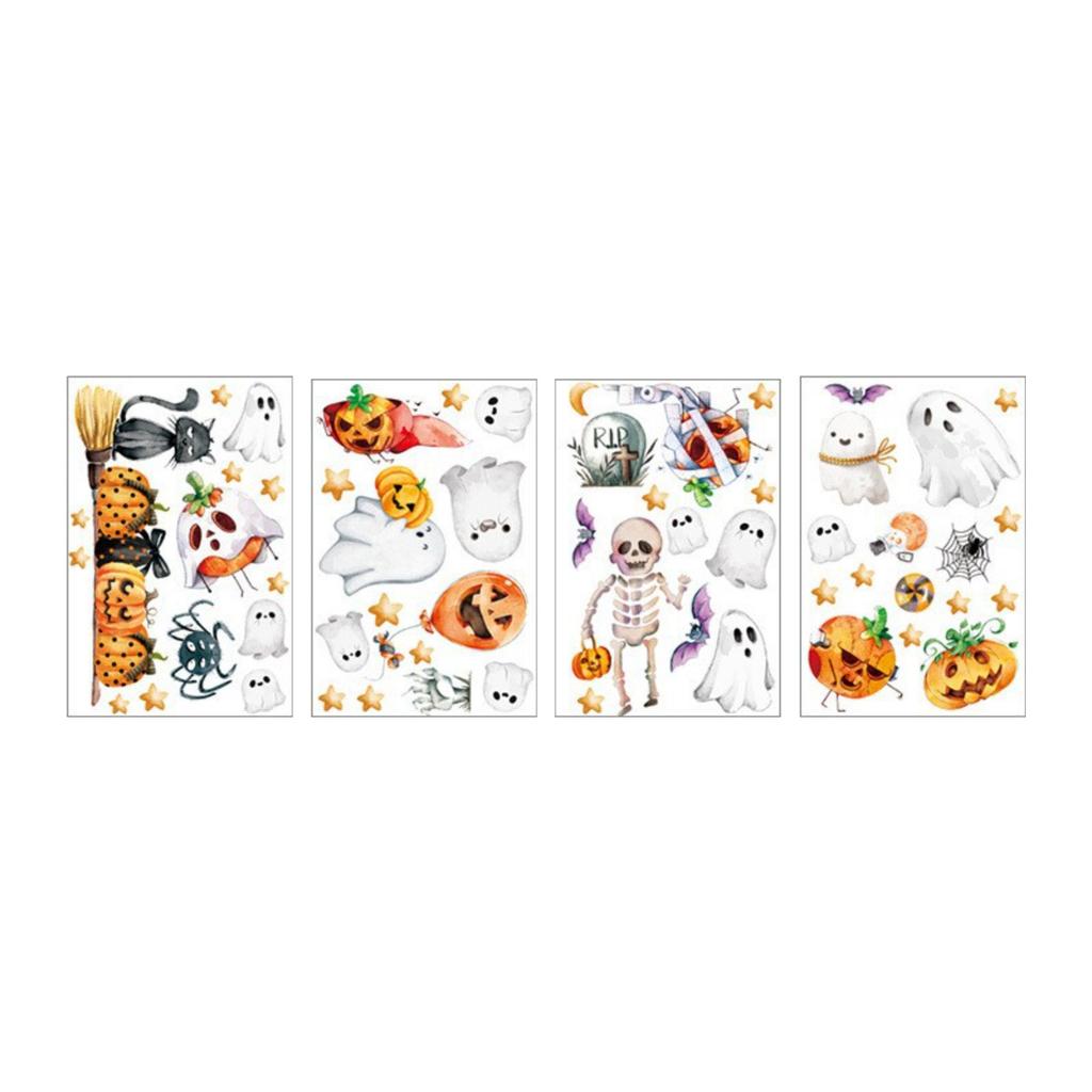 Static Cling Window Decals - Spooky Halloween Window Stickers For Indoor & Outdoor Decor