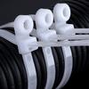 500/100pcs Nylon Cable Ties with Mounting Screw Hole Self Locking Loop Wraps Zipper Cables Tie Wire Fastening Straps Bundle Tool