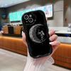 Ae97 Space Moon Astronaut Black Art Protective Phone Cases for Xiaomi PocoX5 F6 Redmi Note 13 12 11 Pro 13C 12C A3 Huawei Honor 90 Wave TPU Back Cover