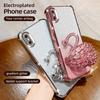 KEYSION Shockproof Plating Phone Case for iPhone XS Max Clear TPU Glitter Jewelled Swan Kickstand Back Cover for iPhone X XR