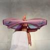 Vintage Fashion  Cat Eye Rivet Star Sunglasses Women For Men Luxury Brand Designer Punk Sun Glasses Trend Pink Sport Goggle