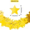 65 Feet Gold Star Garland - Double Sided Paper Star Garland Decorations - Hanging Stars Streamers Party Decorations for Graduation Wedding Birthday