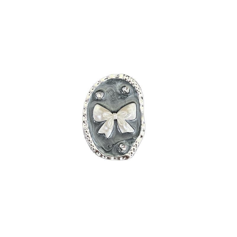 Bow Flower Luck Rhinestone Mobile Phone Airbag Bracket Back Sticker Retractable Portable Desktop Wind Support Frame