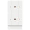 Storage Bed Frame in White 120 cm Wood Based Material