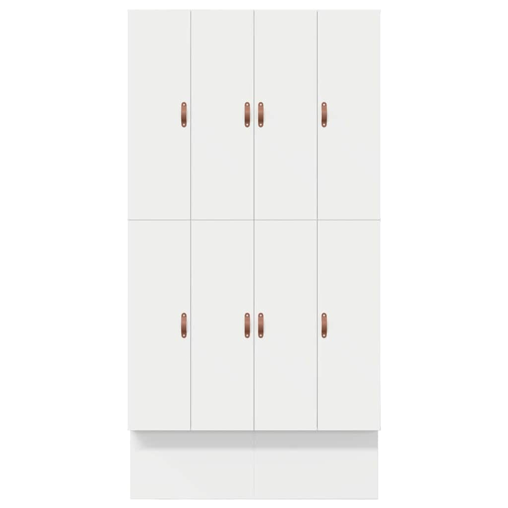Storage Bed Frame in White 120 cm Wood Based Material
