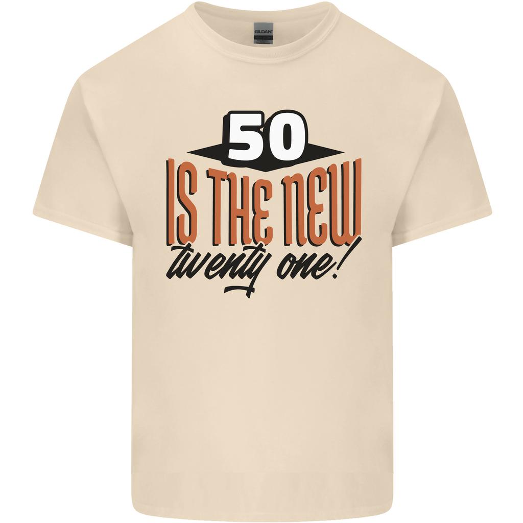 50th Birthday 50 is the New 21 Funny Unisexs Light Cotton TShirt