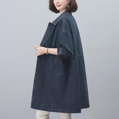 2024 Jachetă de blugi pentru femei: Lungime mijlocie, potrivire lejeră, mărimi mari pentru primăvară și toamnă