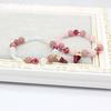 LUXY MOON Strawberry Crystal Pink Crystal Opal Lady Beads Natural Stone Bracelet