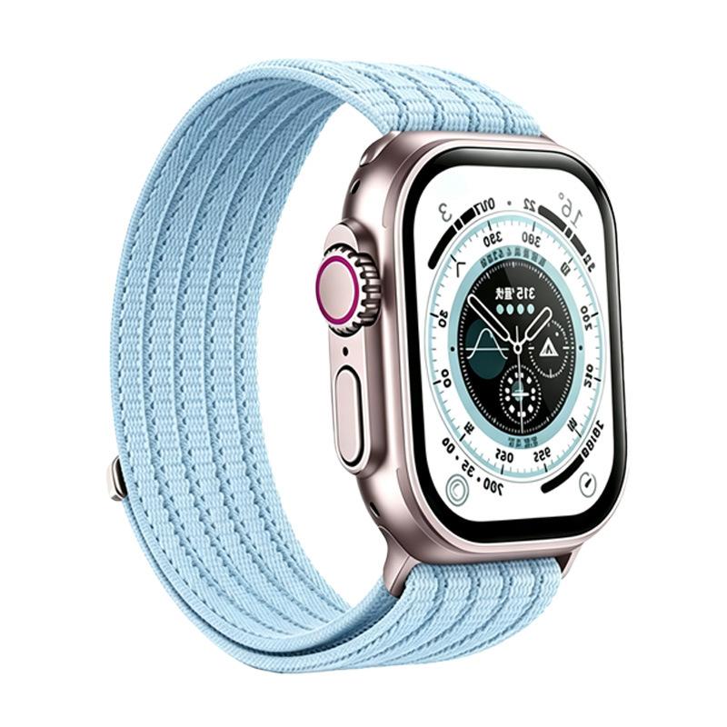 Premium Nylon Braided Hook & Loop Strap, Cloud Soft Breathable Watch Band for Apple iWatch Series 1-11