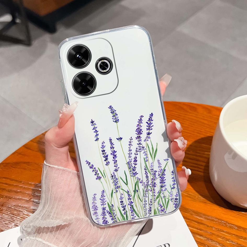 Populární pouzdro s graffiti motýlem pro Xiaomi Redmi 13 13C 14C A3 Note 13 Pro K70E K60 Ultra Nový kryt Měkký silikonový Ochrana proti pádu Průhledné pouzdra na telefon pro Redmi