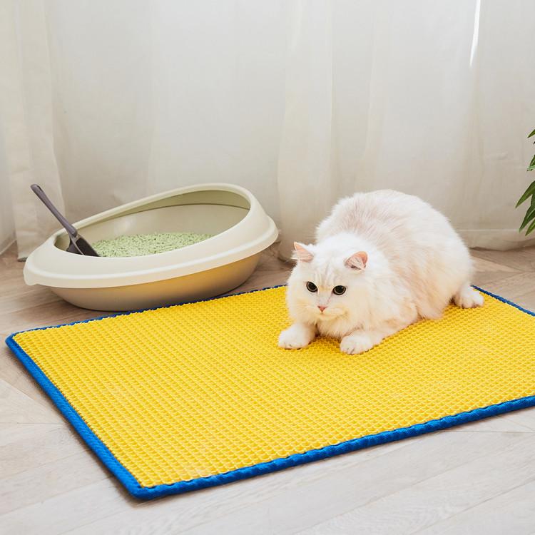 Clean Up Mat (Large/Yellow) Cat Toilet Desertification Prevention Sand Mat Footrest