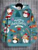 2026 Merry Christmas Sweatshirts Pullover Children's Hoodie Cartoon Santa Claus Graphic Hoody Snowman Sweatshirts Unisex Y2k Top