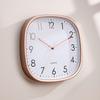 Luminous 12-Inch Silent Wall Clock with Rounded Corners for Living Room
