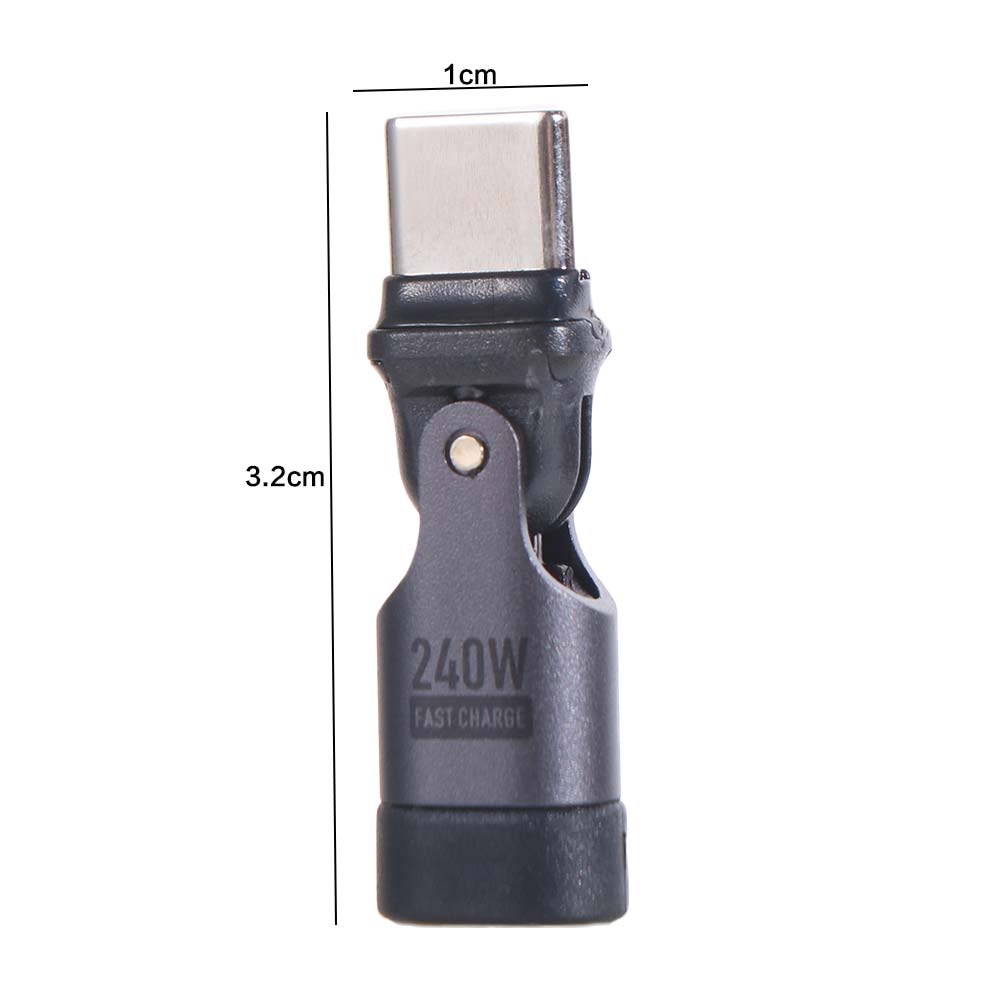 180 Degree USBC Charging Converter Fast Data Transfer USB-A Female Adapter  USB C Cable