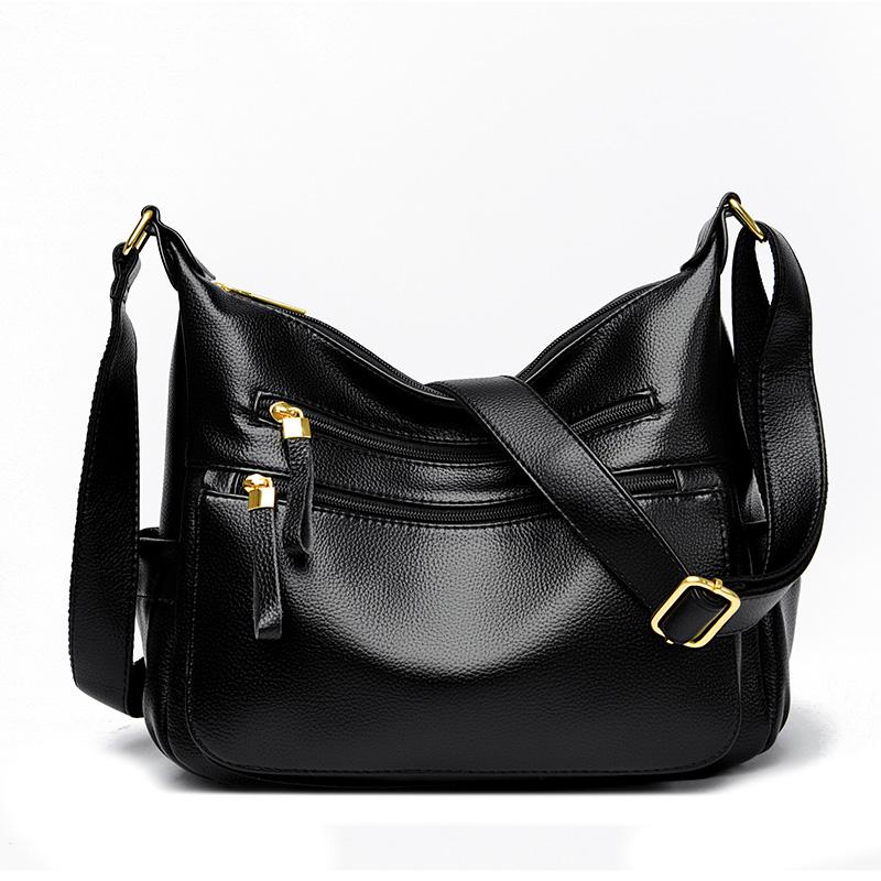 Dámské měkké kožené kabelky Velká kabelka Čtvercové kabelky přes rameno pro ženy Dámské Crossbody Nová móda