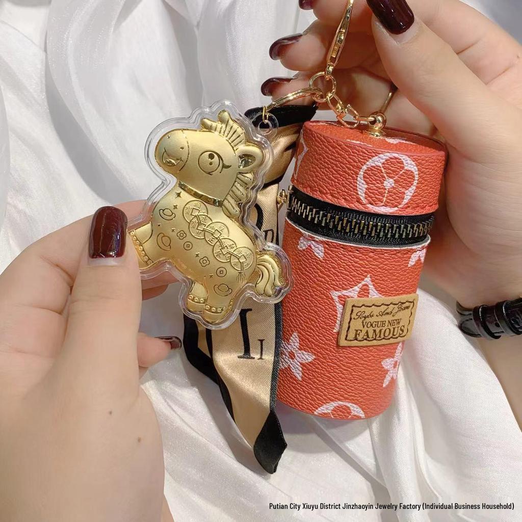 Aur Pur 999 Plic Roșu Norocos pentru Bani Breloc Auto & Pandantiv pentru Geantă Cadou