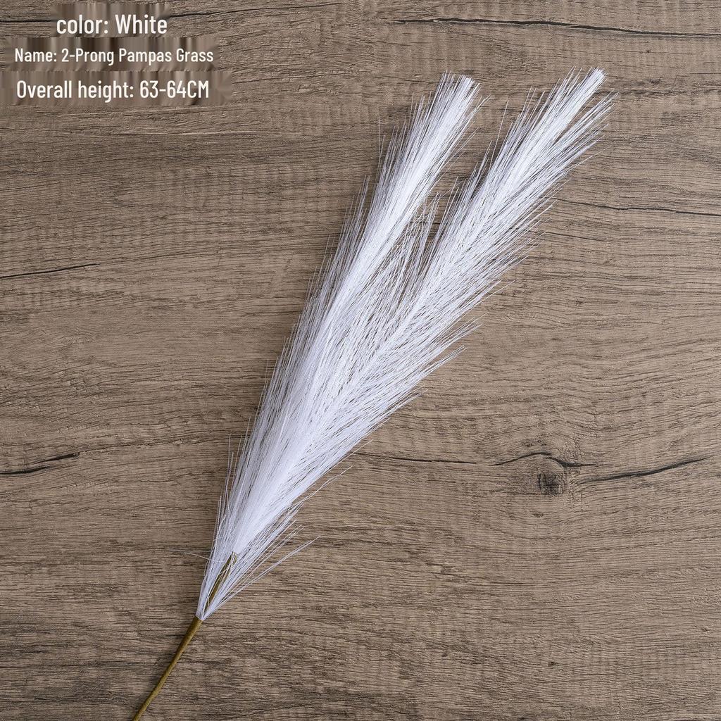 INS Style Pampas Grass & Green Plants Artificial Flowers for Wedding Decor & Crafts