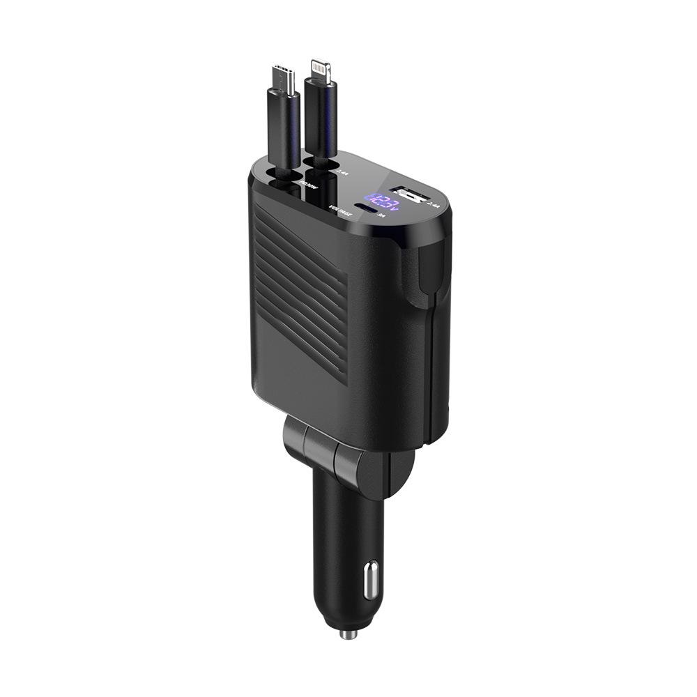 Afișaj digital Încărcător auto multifuncțional de 66 W cu încărcare rapidă PD+QC3.0