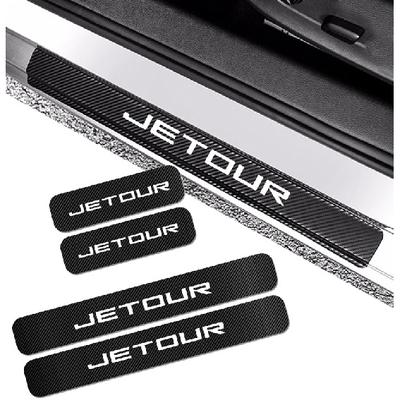 4 stücke Auto Tür Sill Carbon Faser Aufkleber Für JETOUR X70 X90 PLUS X70S X70M X95 Anti Scratch Protector aufkleber Aufkleber