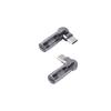 Aluminum Type C/USB To Type C/USB 90 Degree Adapter For 60W Quick Charging Data Transfer Across Multiple Devices