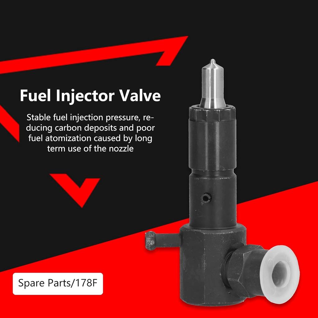 Fuel Injector Fit for 173F/178F Air-Cooled Engine/Micro-Tiller, L40/L48/L70 Fuel Injector Replacement(178F)