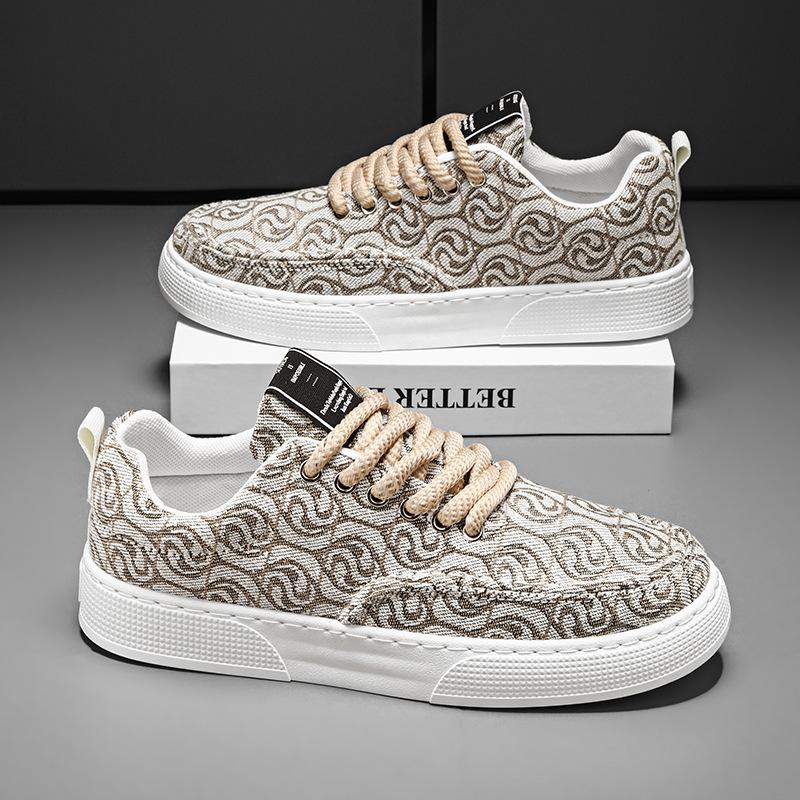 Summer new low-top canvas shoes breathable, non-slip and wear-resistant men's shoes board shoes