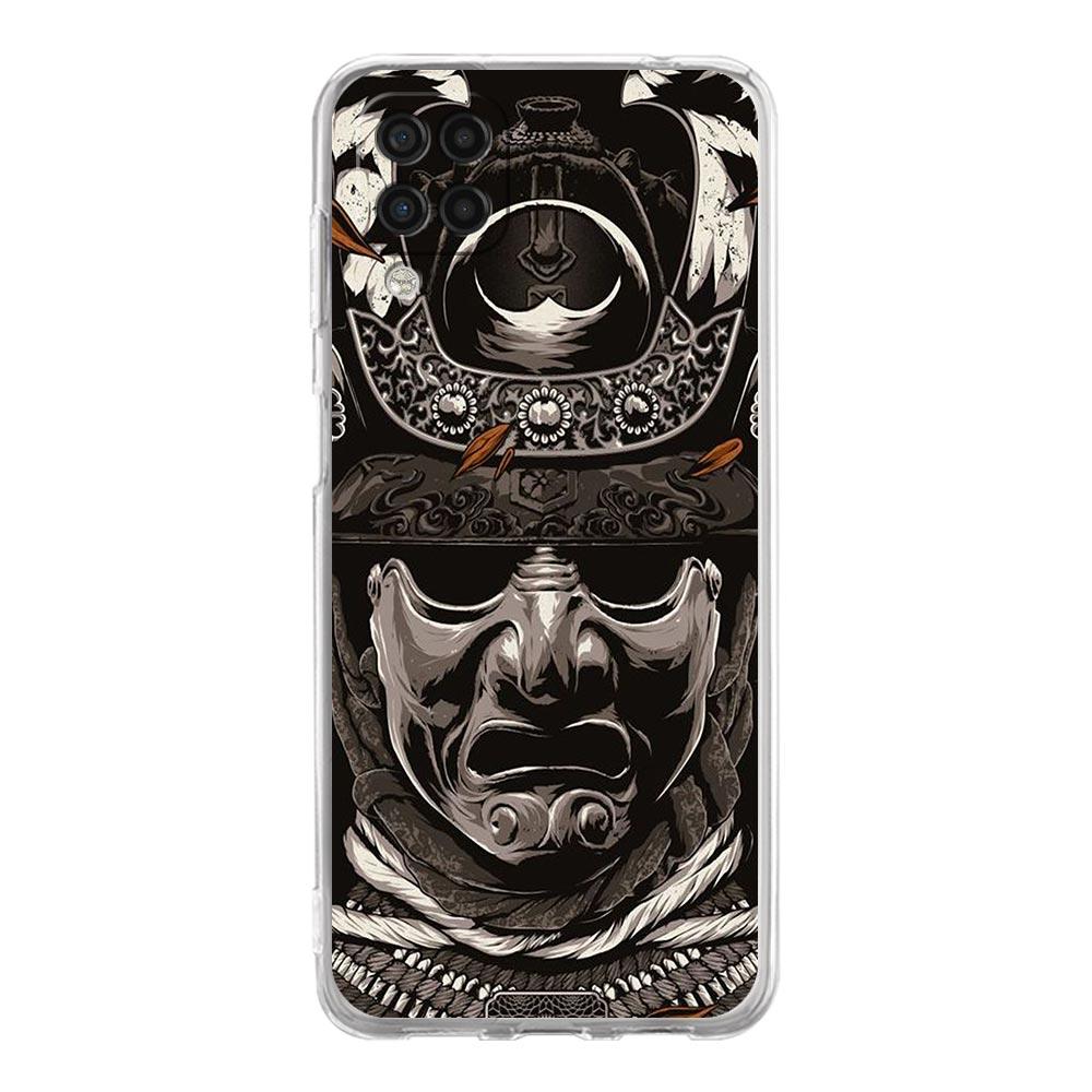 Samurai Hannya Mask Ghost Phone Case for Samsung A13 A15 A25 A35 A51 A55 A71 A21S A11 A31 A41 A23 A53 A73 5G A03S A05s Cover