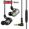 QKZ AK6 SK7 Copper Driver HiFi Wired Earphone with MIC Sport Running Headphones Bass Stereo Headset Music Earbuds fone de ouvido