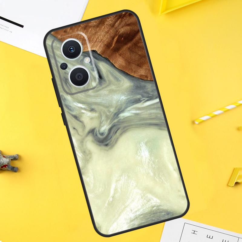 Wood Resin Pattern For OPPO Reno 7 8 Lite 8T 14F 13F 11F 12F 10 11 12 13 14 Pro OPPO Find X5 X6 X8 X9 Pro Case