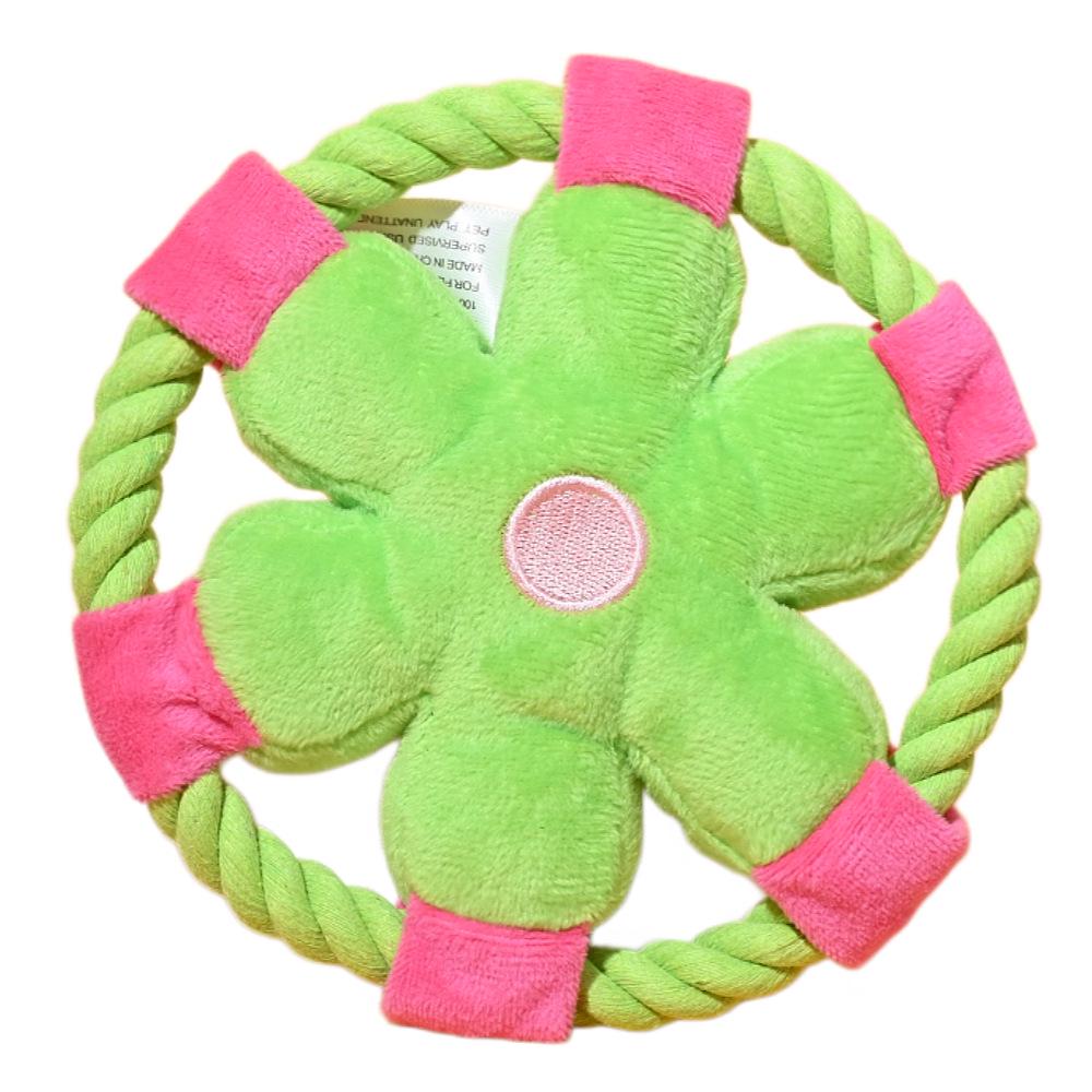 Cotton Rope Flying Disc Dog Toy - Interactive Training & Chewing Aid