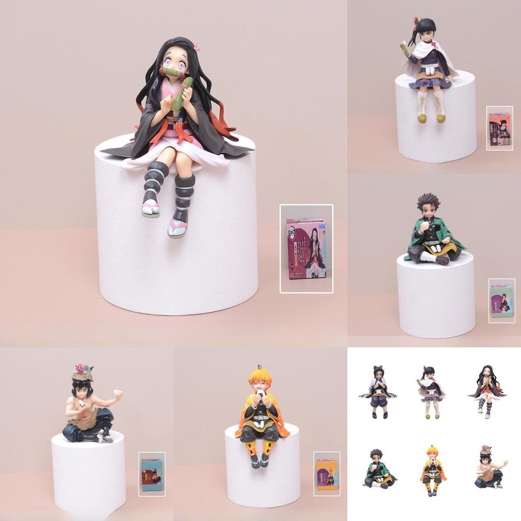 Demon Slayer Kimetsu No Yaiba PVC Figuren Set Mit Sitzenden Posen Modellen Zum Sammeln Und Ausstellen