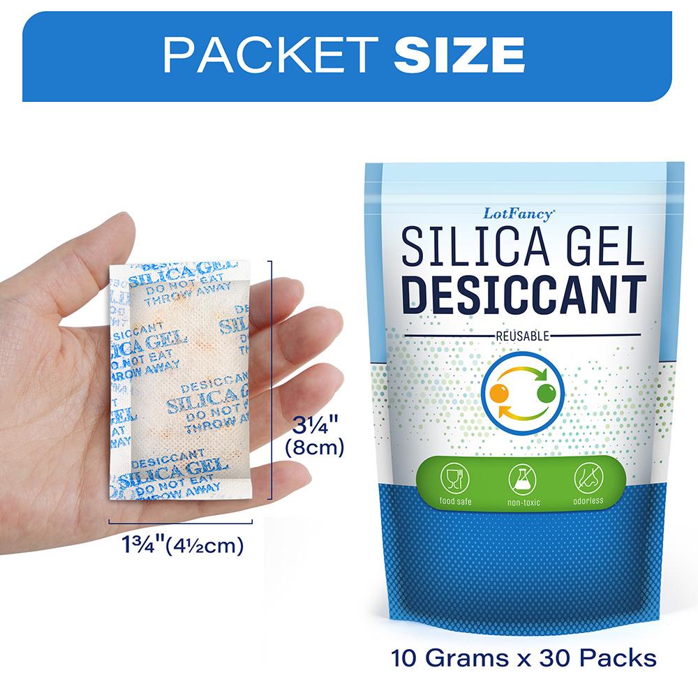 32 Πακέτα 10g Πακετάκια Πυριτικού Gel Ενδεικτικό Απορροφητικό Υγρασίας Αφυγραντήρας Πακετάκια Απορρόφησης Υγρασίας για Αποθήκευση
