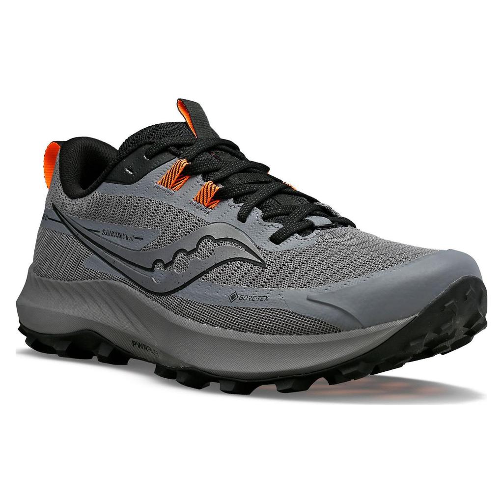 SAUCONY Peregrine 13 GORE-TEX Gravel Orange Men Sneakers Grey Black S20841-05