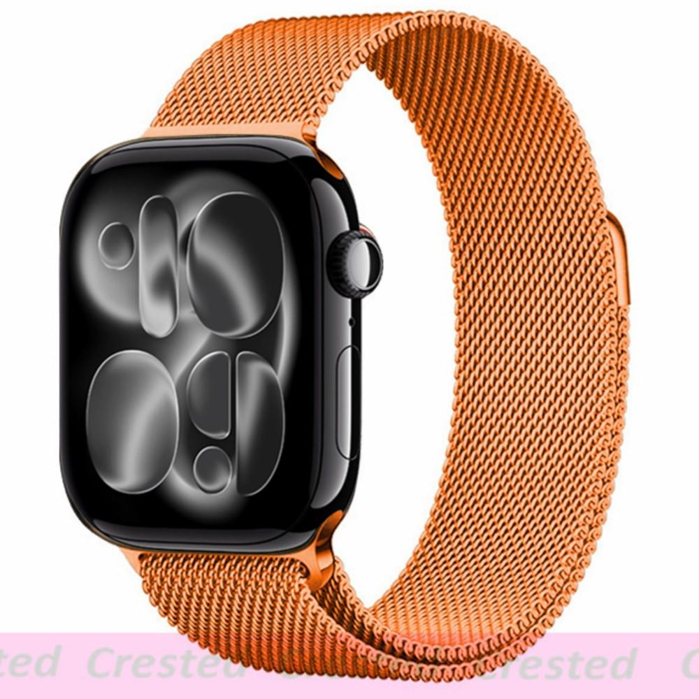 Milanese Loop Strap For Apple Watch Bands 44mm 46mm 40mm 45mm 41mm 42mm Correas Bracelet iWatch Series 10 11 Se 7 8 9 Ultra 2 3