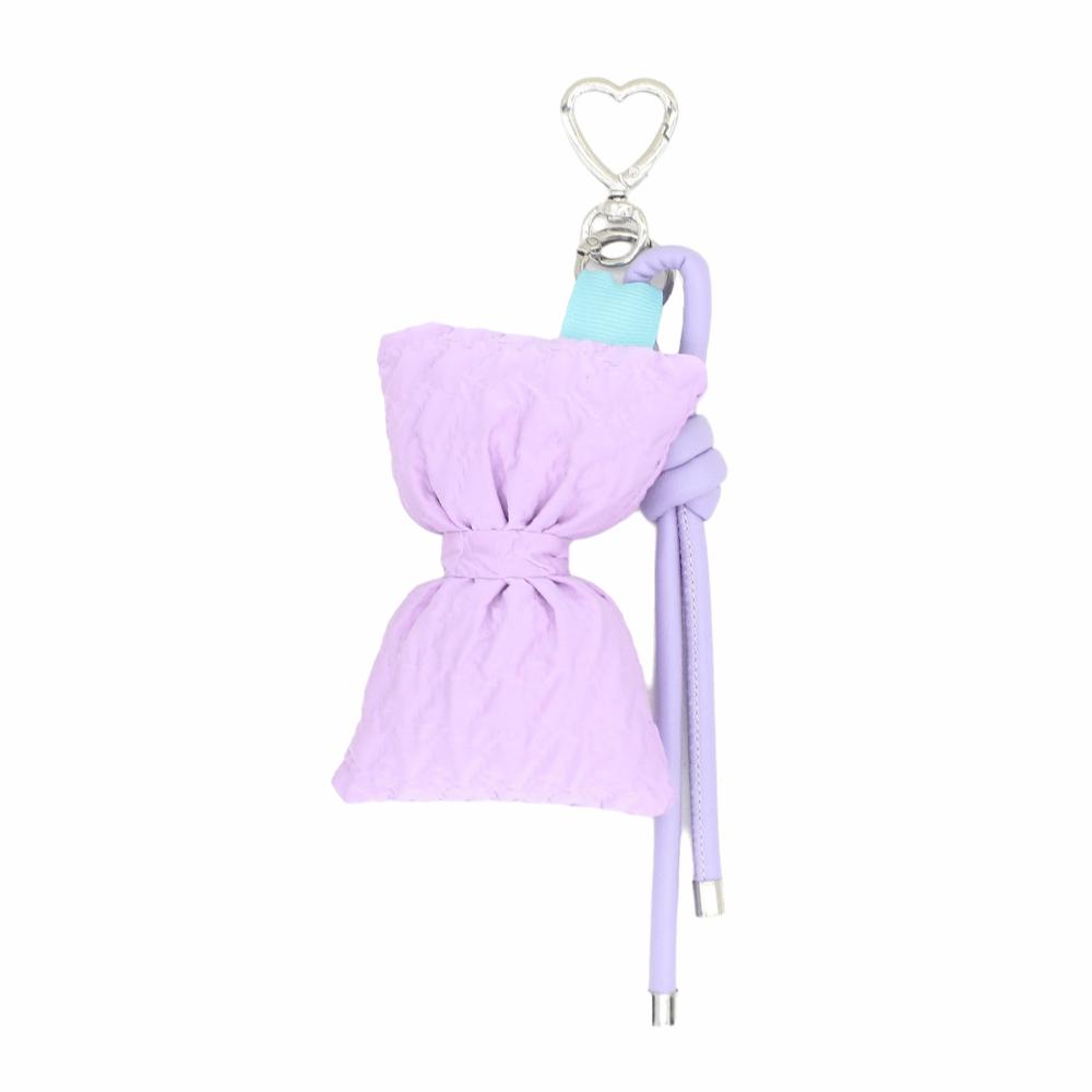 

Sweet Bow Keychain Heart Clasp Bag Hanging Cute Fluffy Bow Pendant Decoration фіолетовий