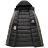 Men's Winter Warm Full Length Hooded Jackets Windproof Padded Coat Thick Quilted Parka Jacket for Men Windbreaker Business Work Jackets with Hood