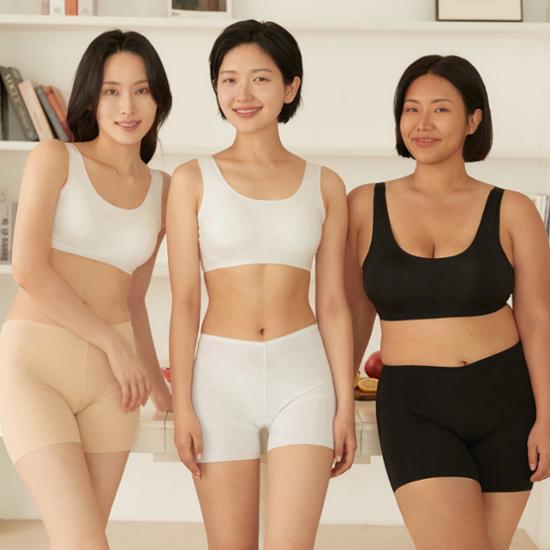 Skinny Five Sheer Bra Organic & Basic Drawn Special Set (Black Set/White Set)