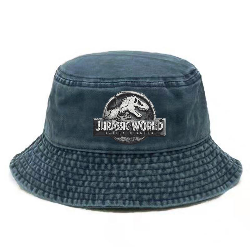 Jurassic World Bob Bucket Hat Distressed Hats Cap Unisex Retro Outdoor Summer Adjustable Hats Jurassic Panama Caps