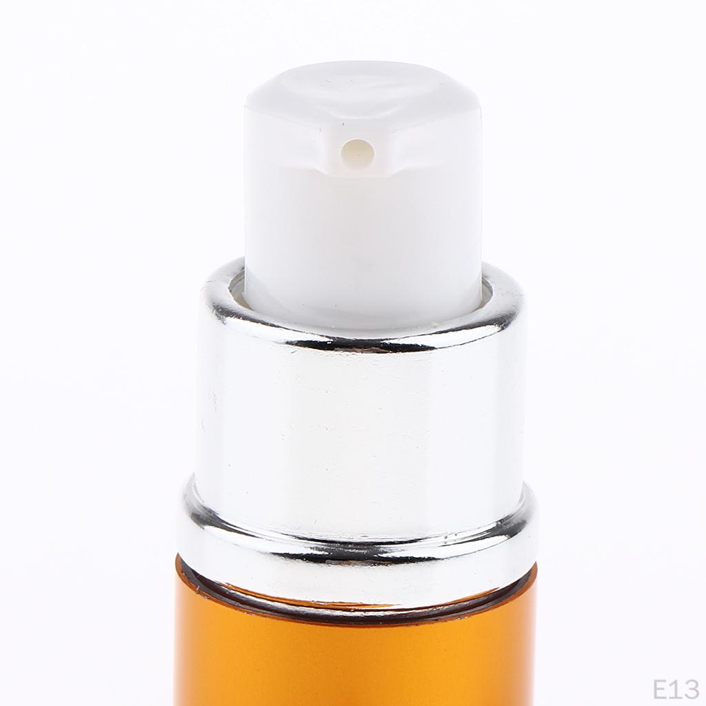 0ml Empty Mini Glass Bottle with Pump Small Container Refillable for Cosmetics, Mixes, Samples