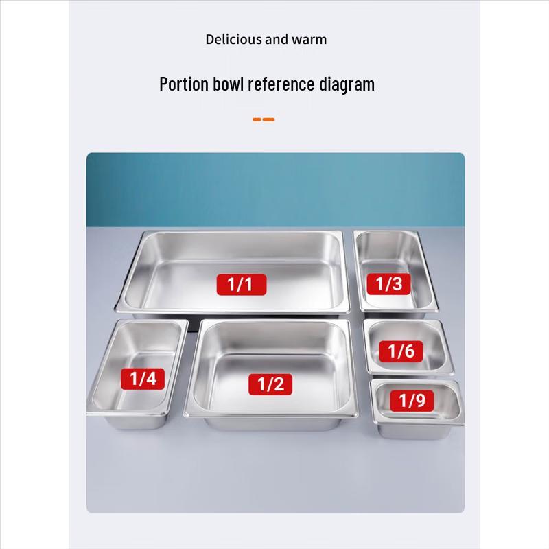 304 Stainless Steel Rectangular Buffet Food Pan with Lid